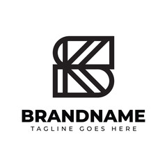 Letters SK Monogram Logo, suitable for any business with SK or KS initials