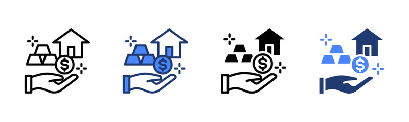 Asset Management icon sheet multiple style collection
