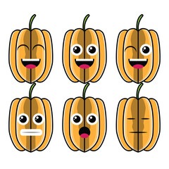 Starfruit Emoticon Illustration