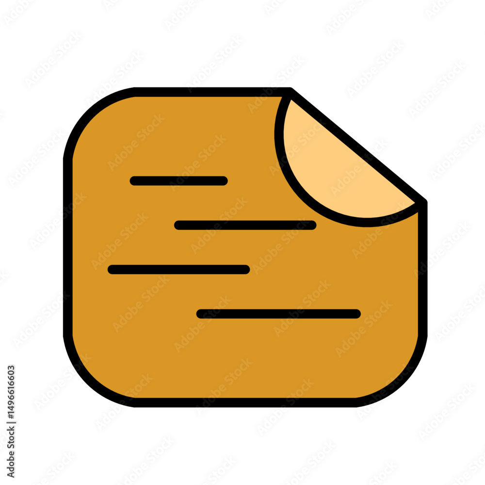 Poster notes icon vector simple design illustration