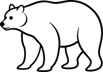 vector illustration of a cartoon bear