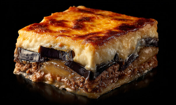Delicious Greek Moussaka with Eggplant and Creamy B chamel