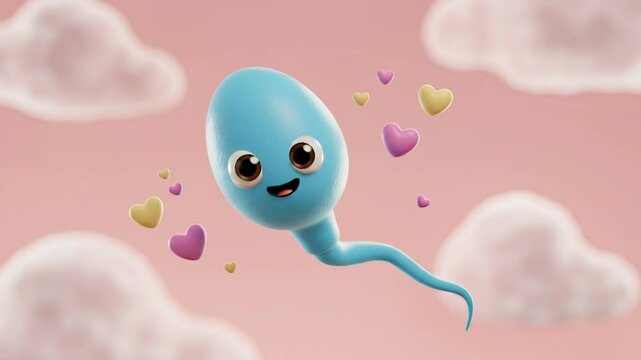 Bright and Playful Green Sperm Cartoon Animation - Fun and Engaging Science Education for Kids and Families