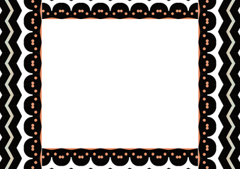 Traditional Indonesian batik for decorating a4 landscape certificate, diploma, announcement, advertisement