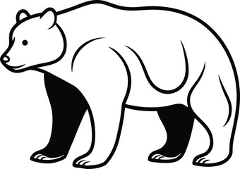 vector illustration of a cartoon bear