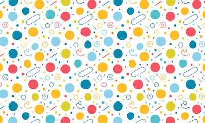 Cheerful Geometric Pattern with Dots and Lines