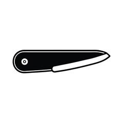 Silhouette of a Pocket knife