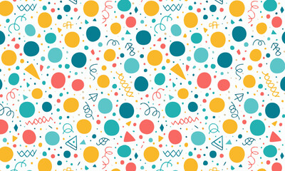Happy and Bright Geometric Surface Pattern