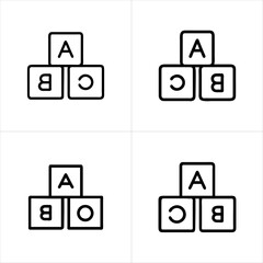 Alphabet Blocks icon set