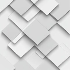 Abstract grayscale pattern of overlapping, layered squares creating a three-dimensional, geometric effect with subtle shadowing