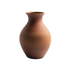 Ceramic clay vase in terracotta colors showcasing craftsmanship and elegance, Ceramic, clay vase in terracotta coloursisolated on white background V1