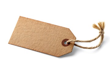 A Simple, Rustic Brown Kraft Paper Gift Tag with Twine