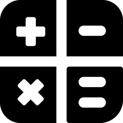 Obraz premium Rounded Filled Math Icon