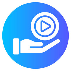hand gradient icon
