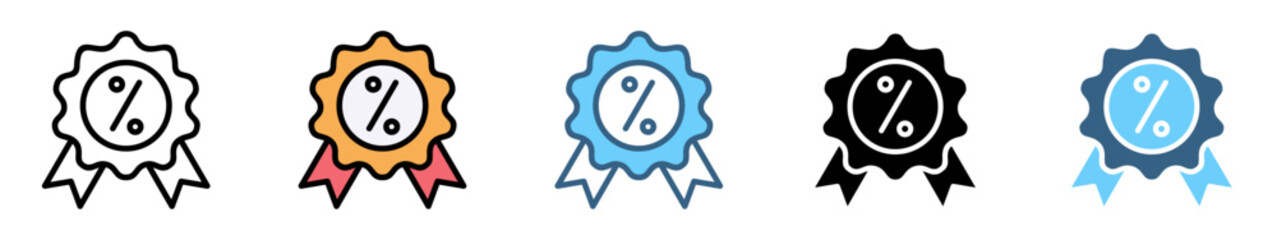 MARKETING MIX icon with multiple style