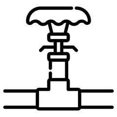 Sprinkler. This is a vector single icon with a dashed line style. It is suitable for any purpose, such as website design, mobile app design, logo design, etc.