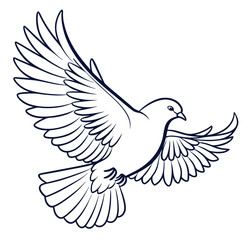 dove of peace vector illustration