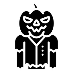 Scarecrow. This is a vector single icon with a solid style. It is suitable for any purpose, such as website design, mobile app design, logo design, etc.