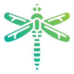 Dragonfly. This is a vector single icon with a solid gradient style. It is suitable for any purpose, such as website design, mobile app design, logo design, etc.