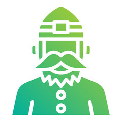 Garden gnome. This is a vector single icon with a solid gradient style. It is suitable for any purpose, such as website design, mobile app design, logo design, etc.