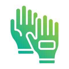 Gardening gloves. This is a vector single icon with a solid gradient style. It is suitable for any purpose, such as website design, mobile app design, logo design, etc.