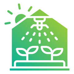 Greenhouse. This is a vector single icon with a solid gradient style. It is suitable for any purpose, such as website design, mobile app design, logo design, etc.