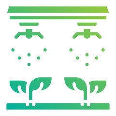 Watering plants. This is a vector single icon with a solid gradient style. It is suitable for any purpose, such as website design, mobile app design, logo design, etc.