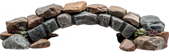 Natural stone arch bridge outdoor garden decorative structure serene environment aesthetic perspective natural aesthetics for landscaping