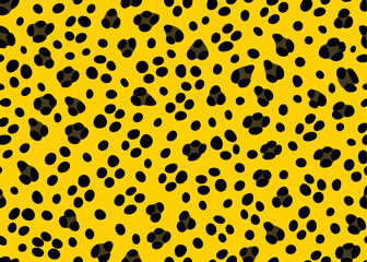 Seamless cheetah print vector pattern. Repeating animal skin background design, wild feline texture, safari style