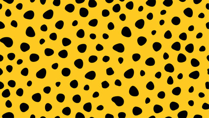 Seamless cheetah print vector pattern. Repeating animal skin background design, wild feline texture, safari style