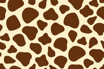 Seamless giraffe print vector pattern. Repeating animal skin texture design, wild savannah background, nature style