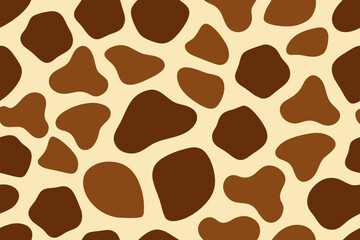 Seamless giraffe print vector pattern. Repeating animal skin texture design, wild savannah background, nature style