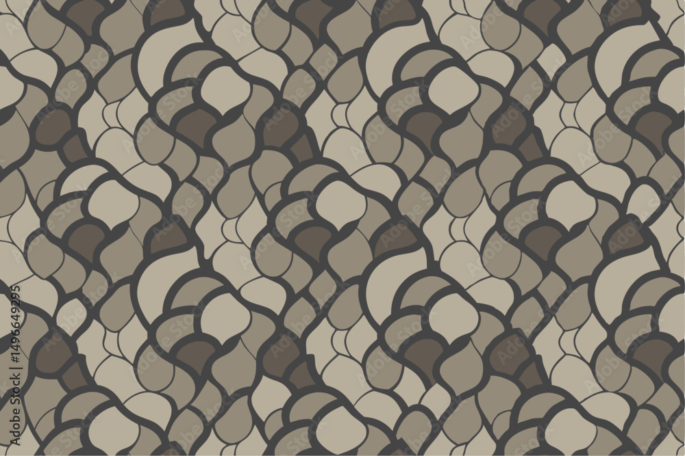 Poster seamless snake skin print vector pattern. reptile leather texture design with realistic scale backgr