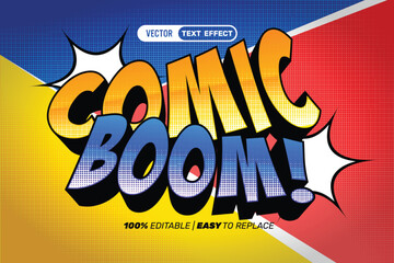 Comic Boom Vector Text Effect