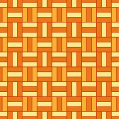 Seamless basket weave vector pattern. Repeating woven texture design with interlaced strands for fabric, background, surface

