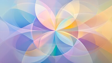 Pastel Abstract Flower Design.