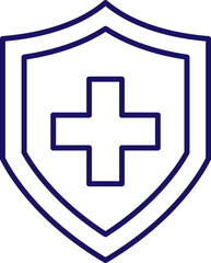 Obraz premium Health Insurance Minimalistic Linear Sign for Web and Graphic Design, Apps, Banners, Social Network and Cards