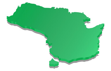 Isometric 3D vector illustration of Australia continent map isolated for infographics, vector illustration