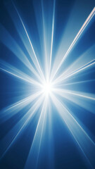 Fototapeta premium blue light rays isolated on white 