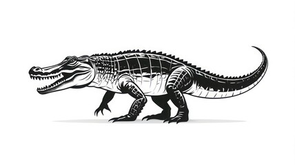 Naklejka premium crocodile vector illustration