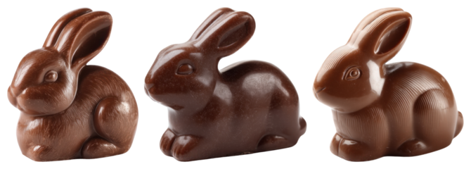 PNG Chocolate bunny Easter treats, element set on transparent background