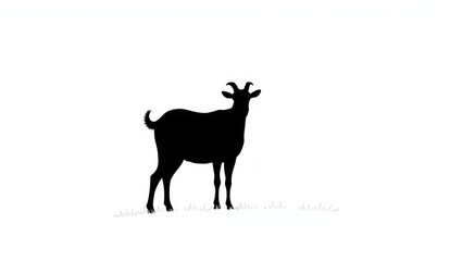 Fototapeta premium silhouette of a goat