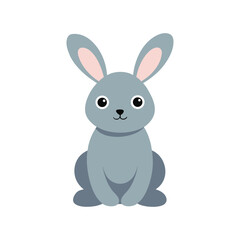 Fototapeta premium sitting bunny colour vector illustration