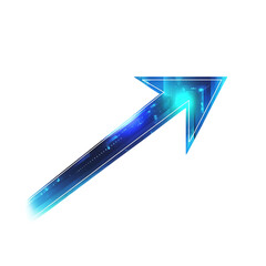 Modern Arrow with Dynamic Gradient Transitions in E Isolated on Transparent Background