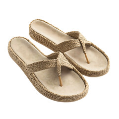 Classic Espadrille Inspired Sandals with a Timeless Rope Isolated on Transparent Background