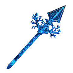A Bioluminescent Coral Arrow with Glowing Plankton Isolated on Transparent Background