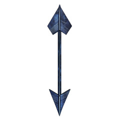 Contemporary Arrow with Precise Geometry in Midnight Isolated on Transparent Background