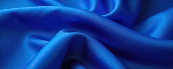Obraz premium Close-up of a sharply creased royal blue fabric, luxurious texture, elegant folds, implying wealth and sophistication , prestige, empire