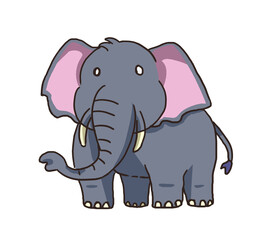 elephant cartoon isolated on white