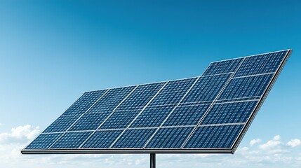 Solar panels against a clear blue sky.